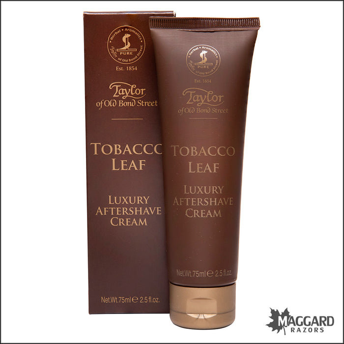 Taylor of Old Bond Street Tobacco Leaf Luxury Aftershave Cream, 75ml