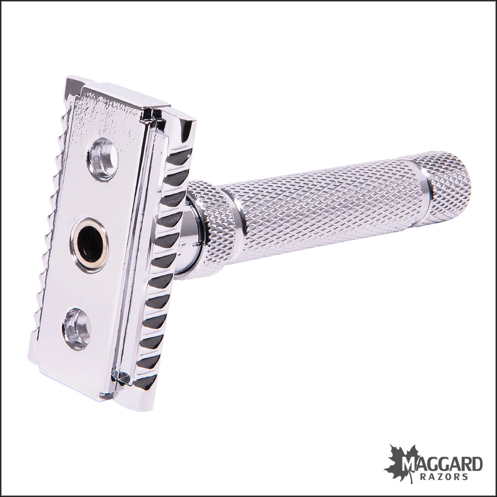 Macsmile Razor The Goodfellas' Smile Blazer Adjustable DE Safety Razor, Polished Fini ...