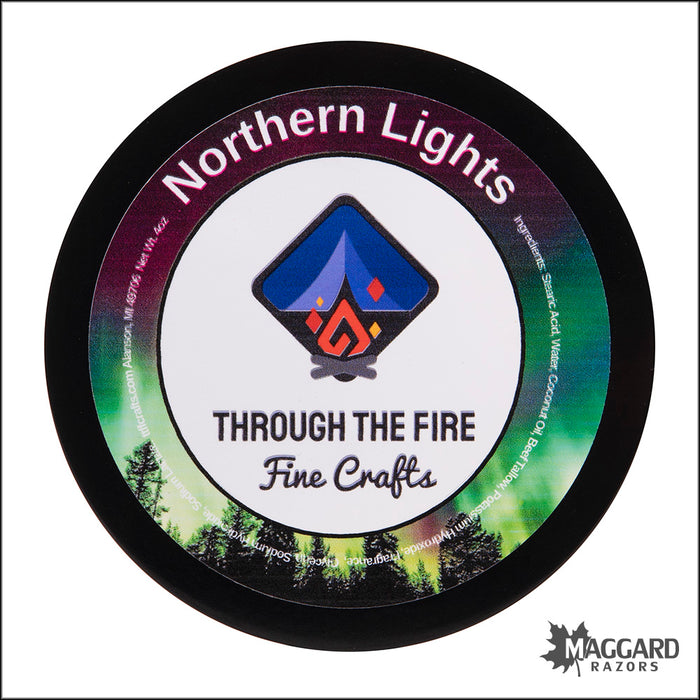 Through the Fire Fine Craft Northern Lights Artisan Shaving Soap, 4oz