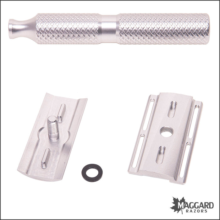 Timeless Razor Machined Aluminum Slant DE Safety Razor, with Stand ...