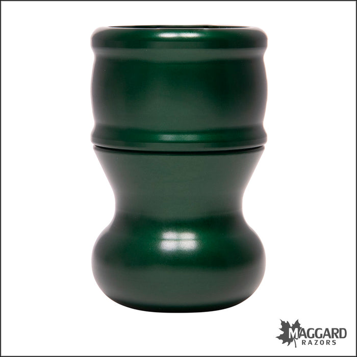 Timeless Razor TRBR Adjustable Aluminum Shaving Brush Handle, Holds 9 Different Knots, Green Handle