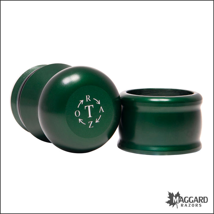 Timeless Razor TRBR Adjustable Aluminum Shaving Brush Handle, Holds 9 Different Knots, Green Handle