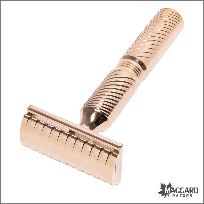 Timeless Razor Model TRBR38 Bronze Solid Bar Safety Razor, with Stand