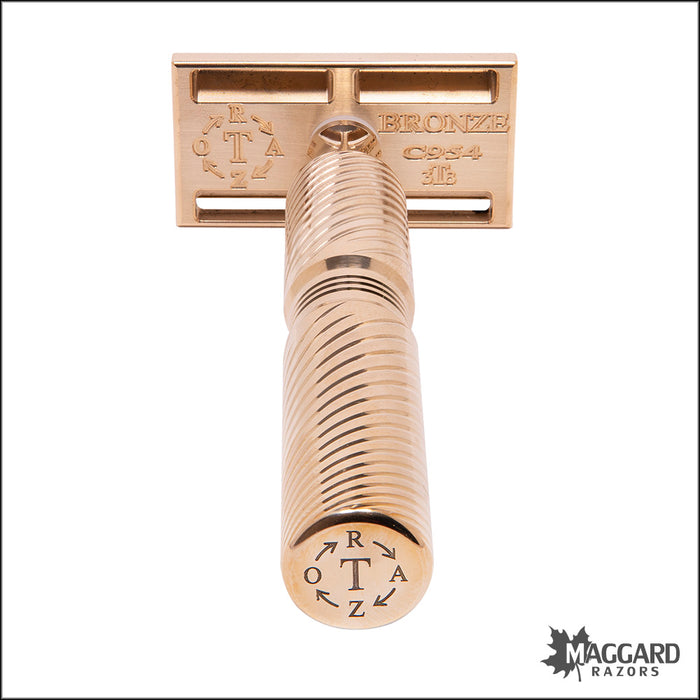 Timeless Razor Model TRBR38 Bronze Solid Bar Safety Razor, with Stand