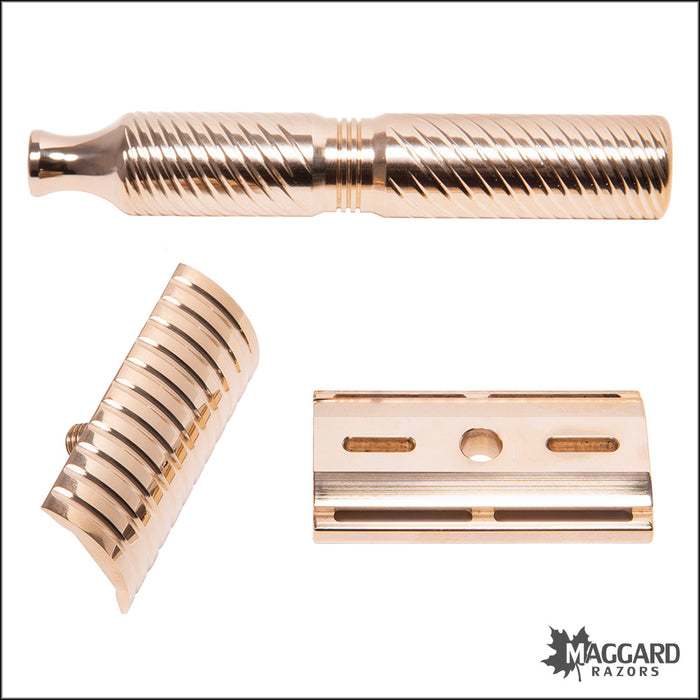 Timeless Razor Model TRBR38 Bronze Solid Bar Safety Razor, with Stand ...