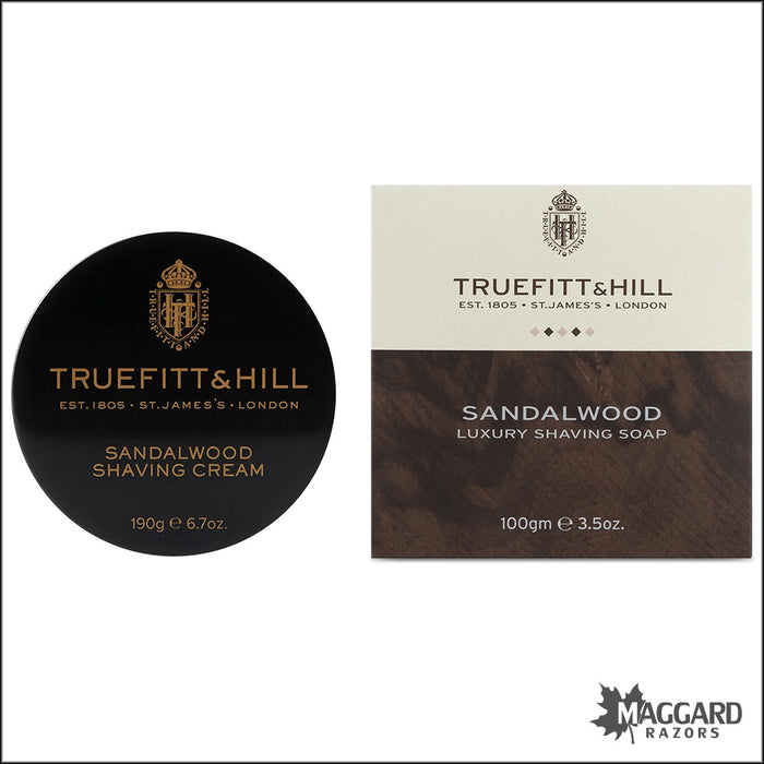 Truefitt and Hill Sandalwood Shaving Cream, 6.7oz Jar