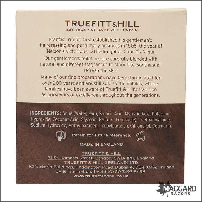Truefitt and Hill Sandalwood Shaving Cream, 6.7oz Jar