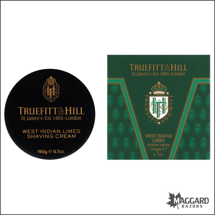 Truefitt and Hill West Indian Limes Shaving Cream, 6.7oz Jar