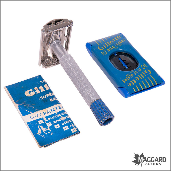 #1087 Gillette Superspeed 3-razor Flare tip set 1950s — Maggard Razors
