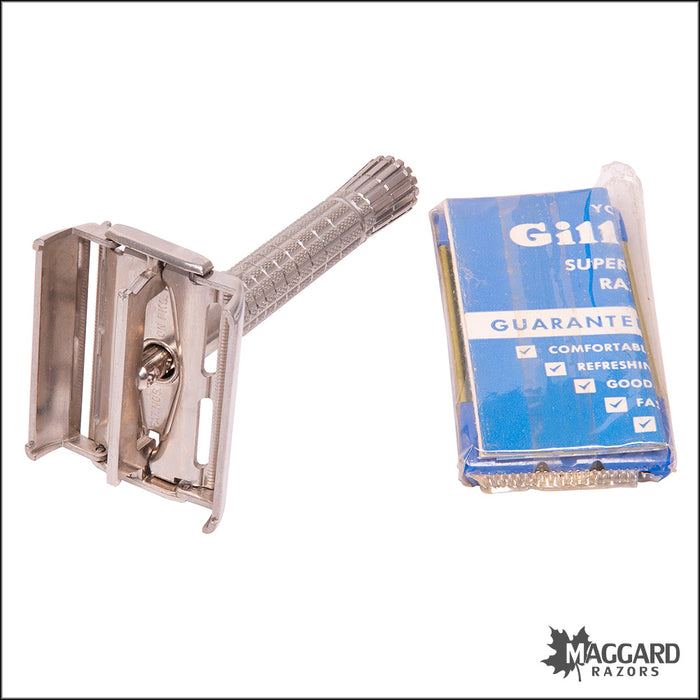 #1087 Gillette Superspeed 3-razor Flare tip set 1950s — Maggard Razors