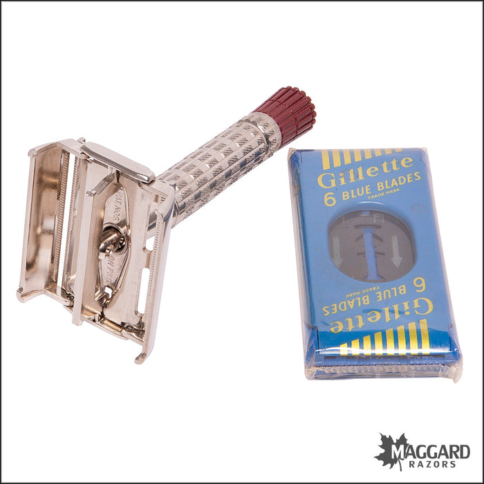 #1088 Gillette Red Tip (Heavy) Superspeed Razor 1956 — Maggard Razors
