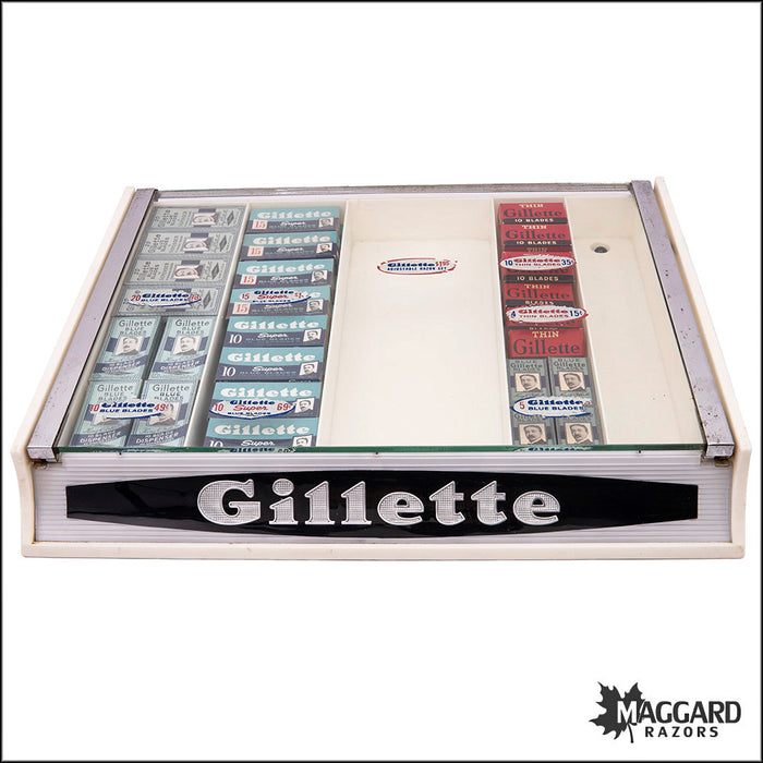 #1089 Gillette Counter Display /w NOS blades
