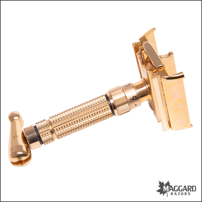 #1102 Gillette Gold Toggle Adjustable Razor, Cased, 1958 — Maggard Razors