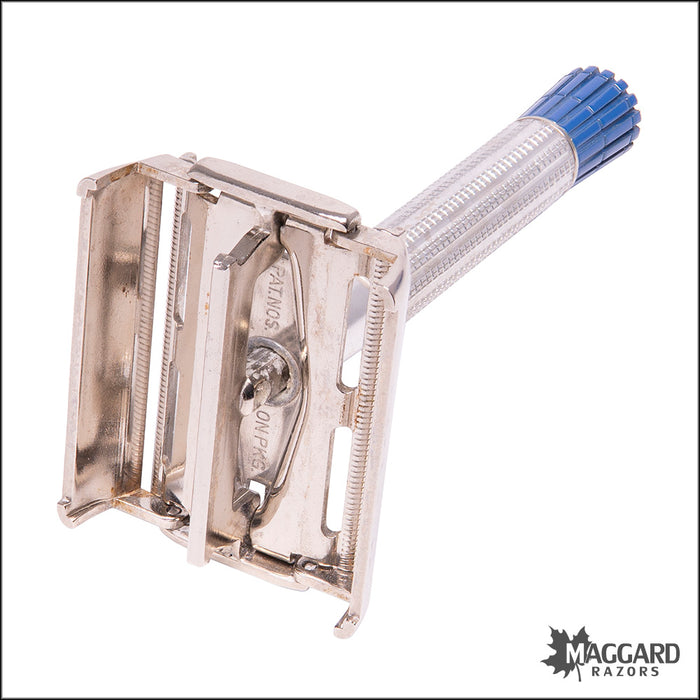 Light Blue Handheld Razor #1105 Gillette Blue Tip (Light) Superspeed Razor 1956 — Maggard Razors
