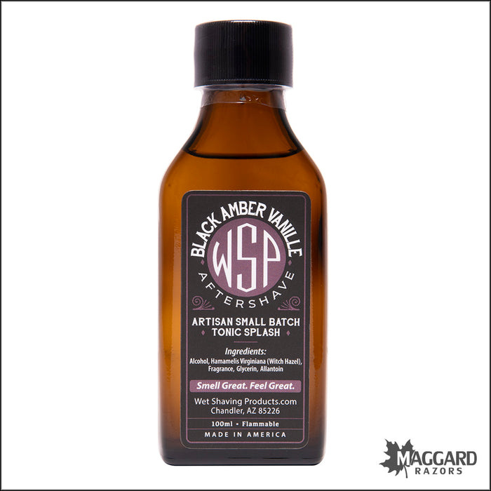 WSP Black Amber Vanille Artisan Aftershave Tonic Splash, 100ml