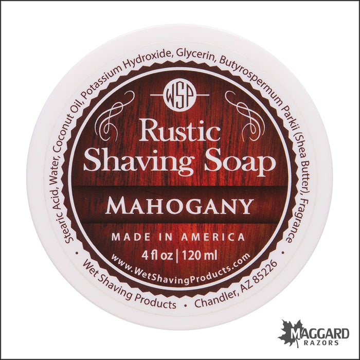 WSP Mahogany Rustic Artisan Shaving Soap, 4oz