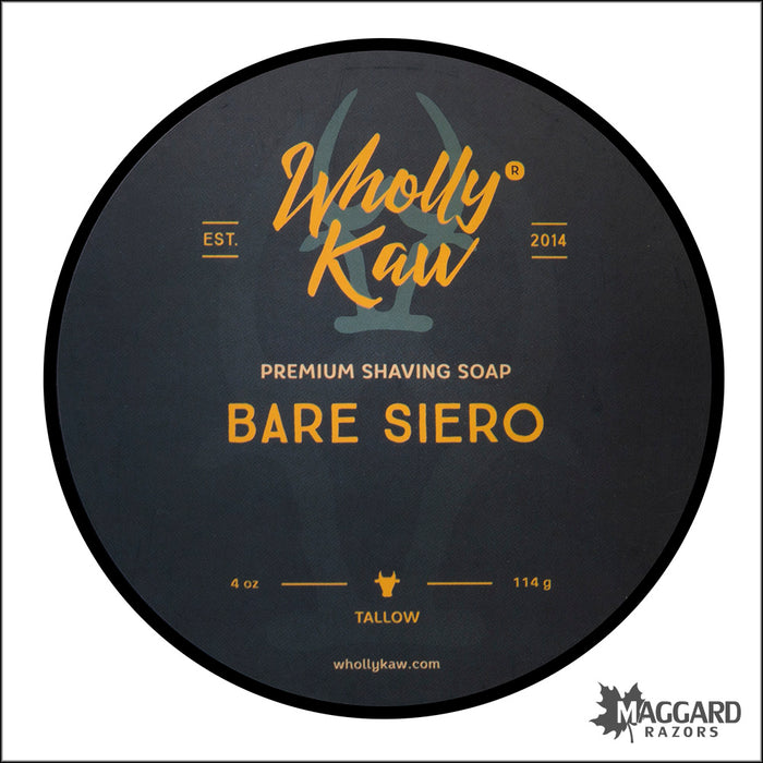 Wholly Kaw Bare Siero Unscented Artisan Shaving Soap, 4oz - Siero Base