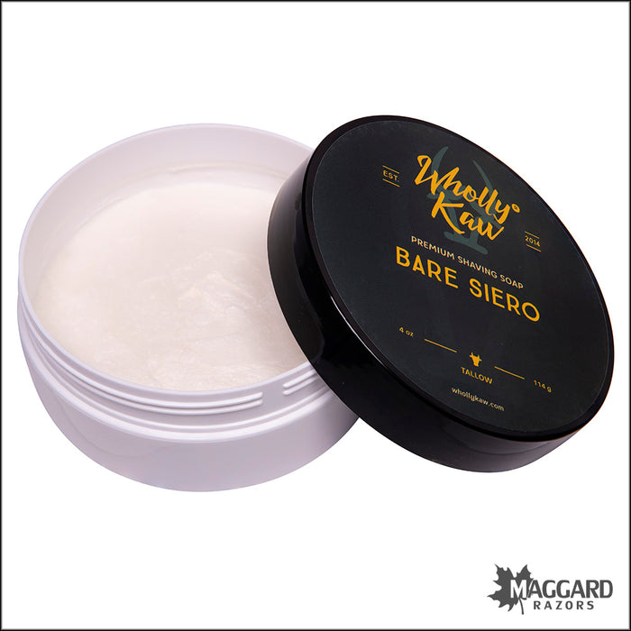 Wholly Kaw Bare Siero Unscented Artisan Shaving Soap, 4oz - Siero Base