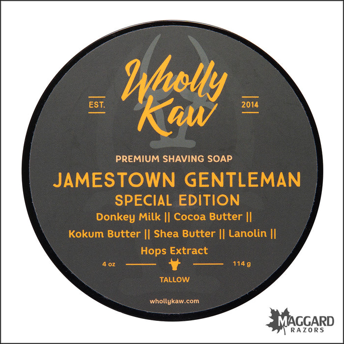 Wholly Kaw Jamestown Gentleman Special Edition Tallow Shaving Soap, 4oz