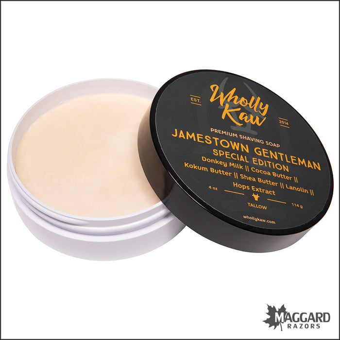 Wholly Kaw Jamestown Gentleman Special Edition Tallow Shaving Soap, 4oz