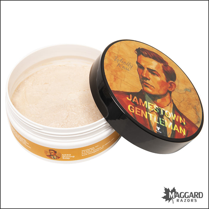 Wholly Kaw Jamestown Gentleman Artisan Tallow Shaving Soap, 4oz - Siero Base