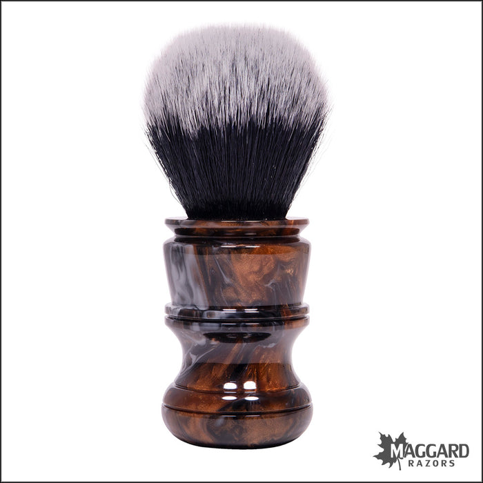Wolf Whiskers 2024-4194-31 / 7-12 Handle Custom Color with Maggard Razors Black and White Synthetic Knot, 26mm
