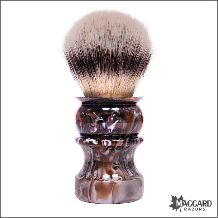Wolf Whiskers 2024-4200-37 Francisco Handle Custom Color with Maggard Razors G5 Synthetic Bulb Knot, 25mm