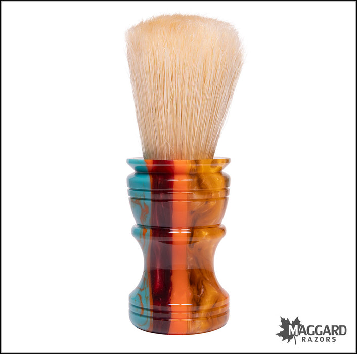 Wolf Whiskers 2024-4246-84 Zydeco Handle in Custom Color with Maggard Razors Premium Boar Knot, 26mm