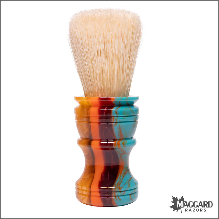 Wolf Whiskers 2024-4246-84 Zydeco Handle in Custom Color with Maggard Razors Premium Boar Knot, 26mm