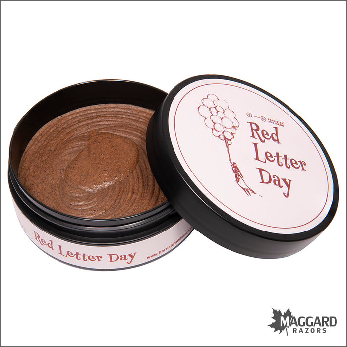 Barrister and Mann Red Letter Day Artisan Shaving Soap, 4oz - Omnibus Base - Limited Edition