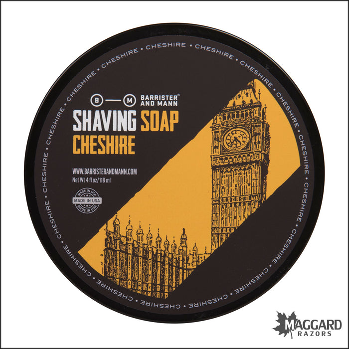 Barrister and Mann Cheshire Artisan Shaving Soap, 4oz - Omnibus Base
