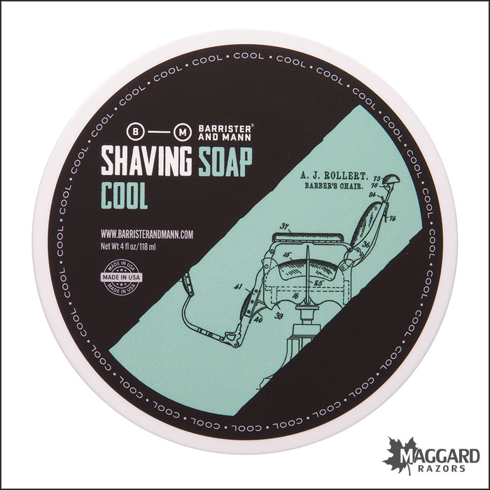 Barrister and Mann Cool Shaving Soap, 4oz - Omnibus Base