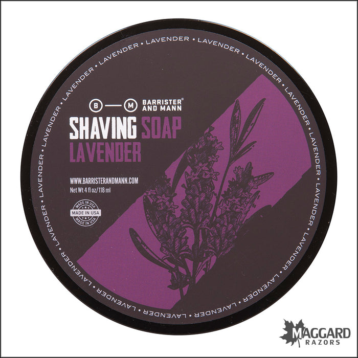 Barrister and Mann Lavender Shaving Soap, 4oz - Omnibus Base