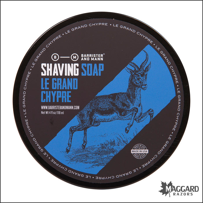 Barrister and Mann Le Grand Chypre Artisan Shaving Soap, 4oz - Omnibus Base