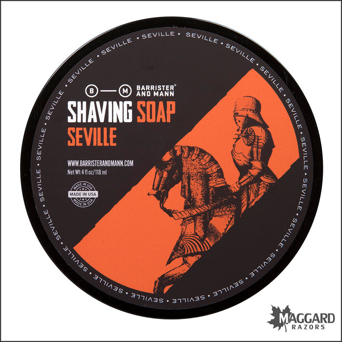 Barrister and Mann Seville Artisan Shaving Soap, 4oz - Omnibus Base