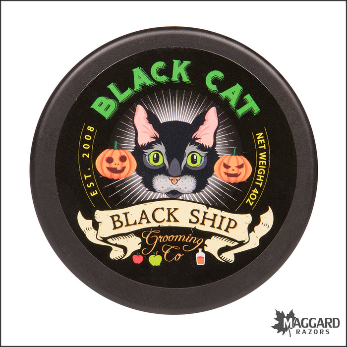 Black Ship Grooming Co. Black Cat Artisan Shaving Soap, 4oz - Seasonal Release