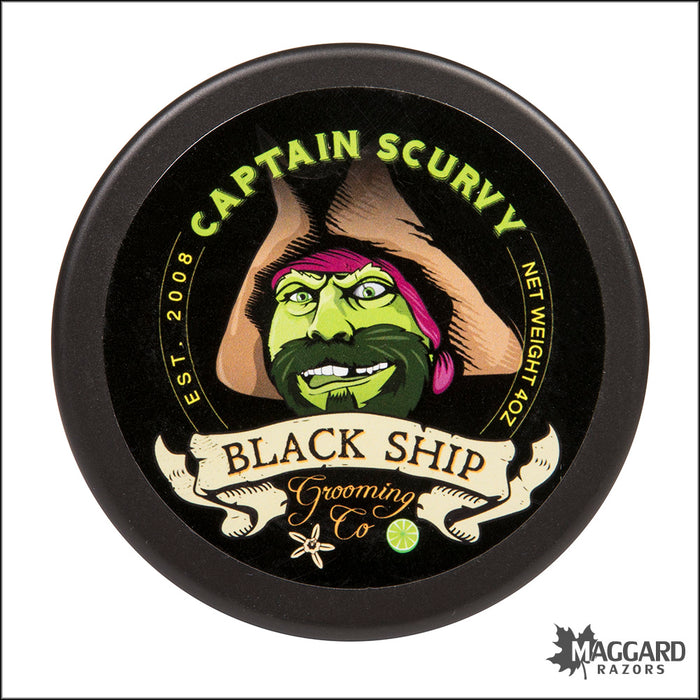 Black Ship Grooming Co. Captain Scurvy Shaving Soap, 4oz