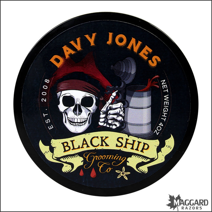 Black Ship Grooming Co. Davy Jones Shaving Soap, 4oz
