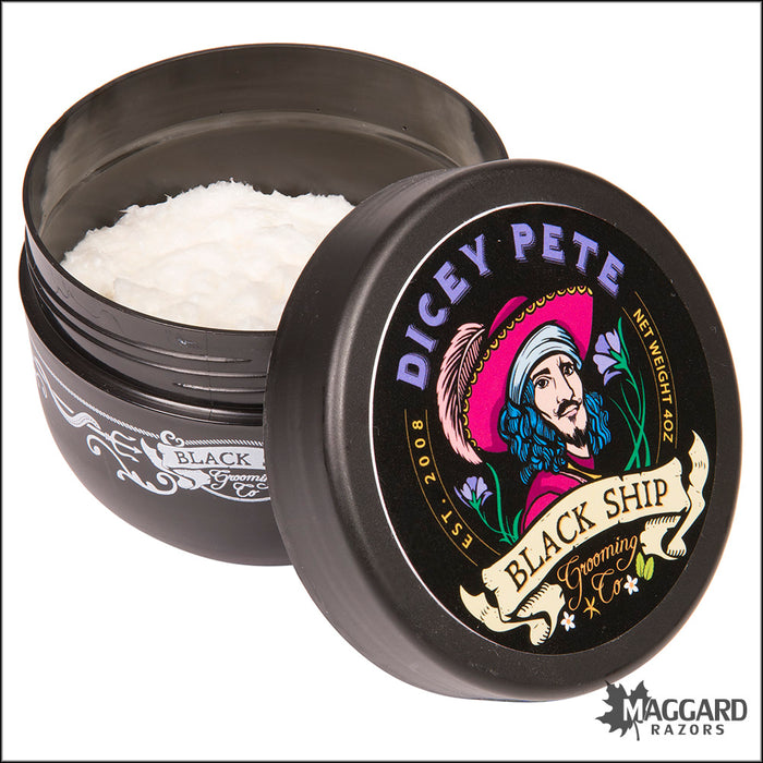 Black Ship Grooming Co. Dicey Pete Artisan Shaving Soap, 4oz - Limited Edition