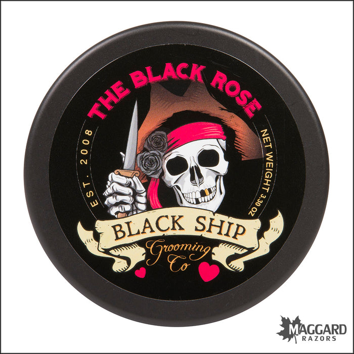 Black Ship Grooming Co. The Black Rose Shaving Soap, 3.3oz - Seasonal