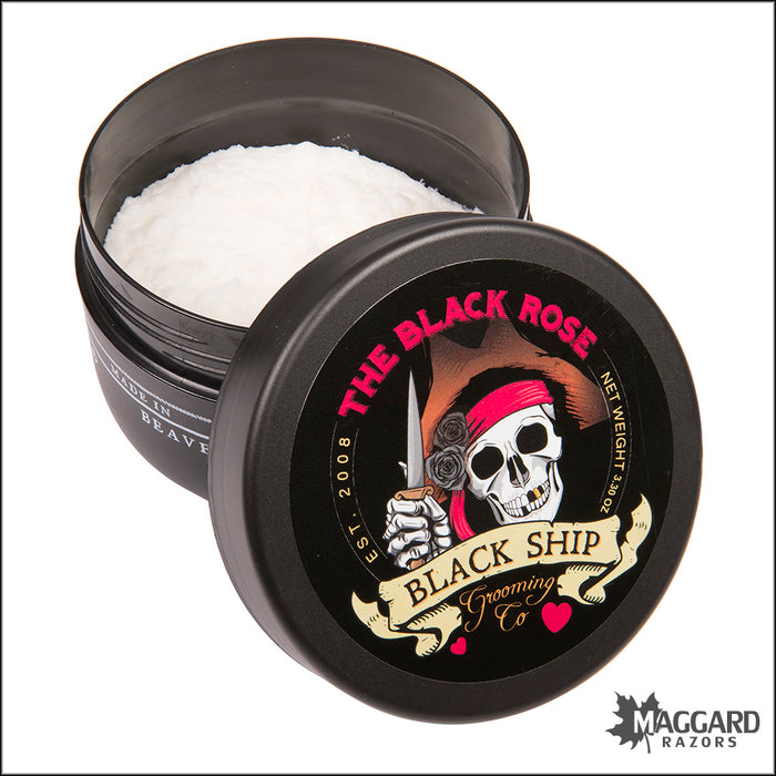 Black Ship Grooming Co. The Black Rose Shaving Soap, 3.3oz - Seasonal