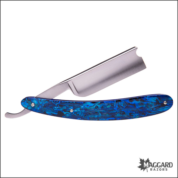 Boker 140557 Blue Shell 7/8 Square Point Straight Razor, Professionall ...