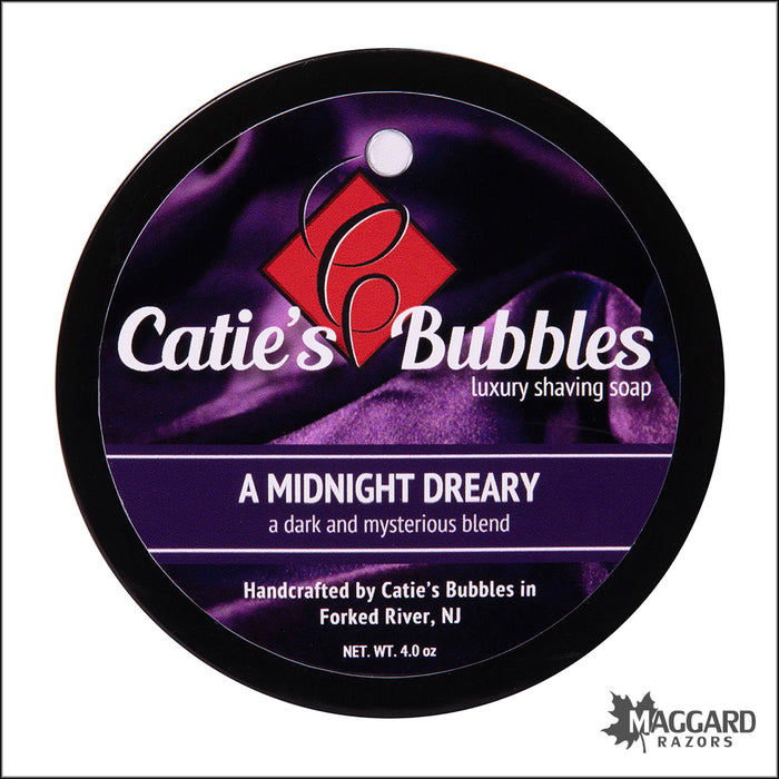Catie's Bubbles A Midnight Dreary Artisan Shaving Soap, 4oz