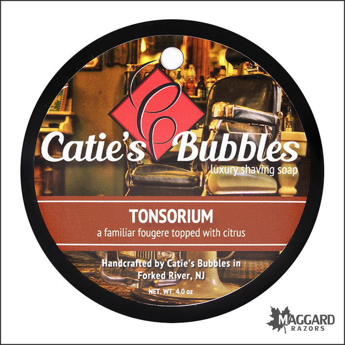 Catie's Bubbles Tonsorium Artisan Shaving Soap, 4oz