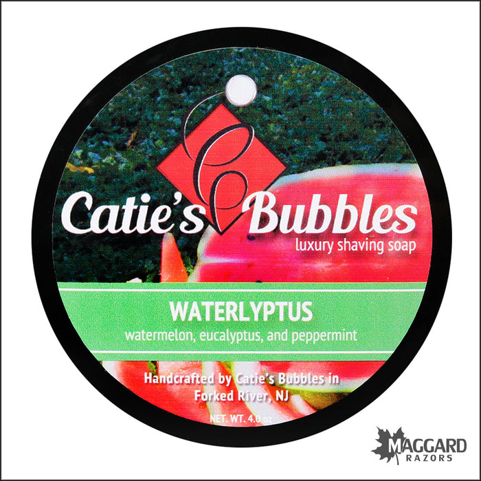 Catie's Bubbles Waterlyptus Artisan Shaving Soap, 4oz