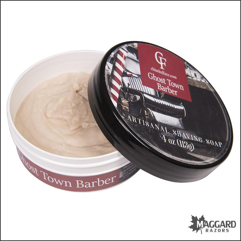 Chiseled Face Ghost Town Barber Artisan Shaving Soap, 4oz - Silk Tallo ...
