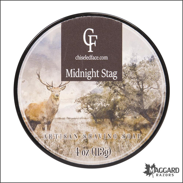 Chiseled-Face-Midnight-Stag-Artisan-Shaving-Soap-4oz-Silk-Tallow-1
