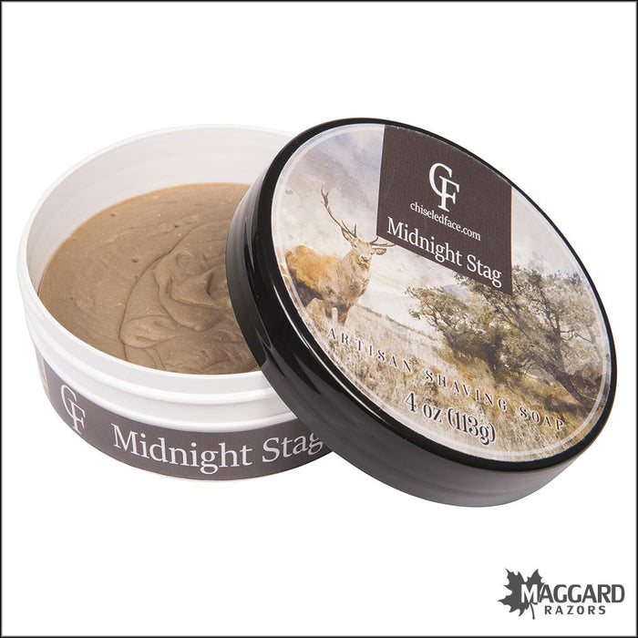 Chiseled-Face-Midnight-Stag-Artisan-Shaving-Soap-4oz-Silk-Tallow-2