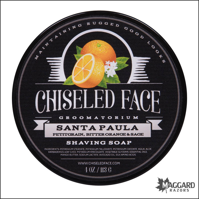 Chiseled Face Santa Paula Artisan Shaving Soap, 4oz