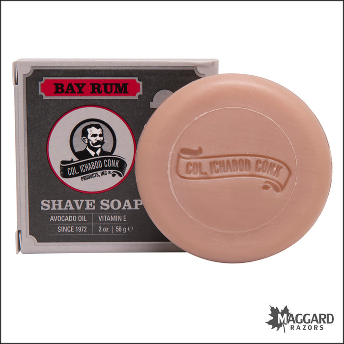 Col Conk Bay Rum Traditional Shave Soap, 2oz